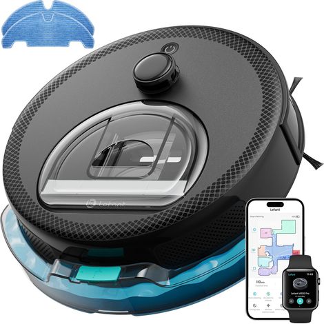 Robot Aspirateur Laveur 3 en 1, Aspirateur Robot 5000Pa d'Aspiration, Navigation dToF, Cartographie, Zones Virtuelles, Évitement d'obstacles PSD, 150min, Connecté par APP/WiFi (1/5)