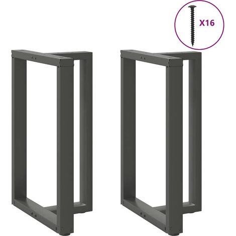 Bartischbeine T-Form 2 Stk. Anthrazit 60x35x(90-91) cm Stahl