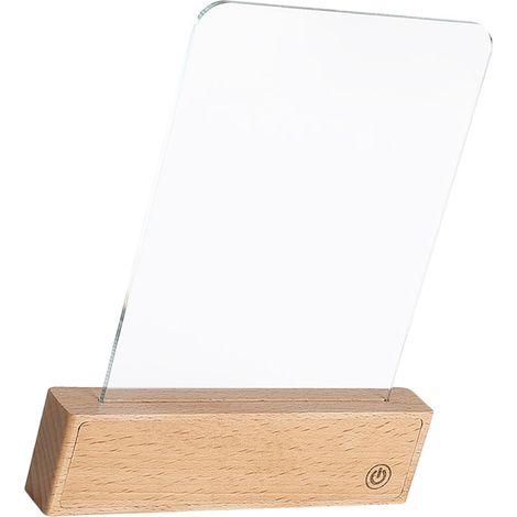 Lampe de lecture LED en bois hêtre offrant trois modes luminosité (1/5)