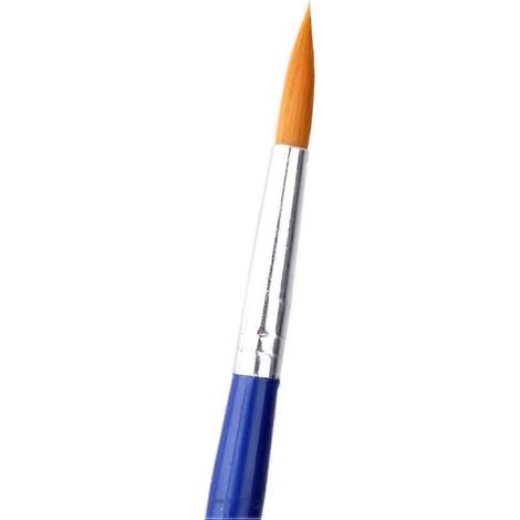 Ensemble de 12 pinceaux pointus en bois pour peinture à l'huile, compatibles avec la peinture (1/5)