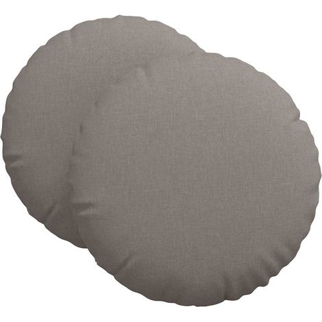 Maison Exclusive - Cojines para asiento 2 pcs Taupé Ø80 x 29 cm t