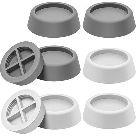 Almohadillas antivibración para lavadora (8 unidades)，Bloques antideslizantes de caucho TPR，Amortiguadores para secadora (1/5)