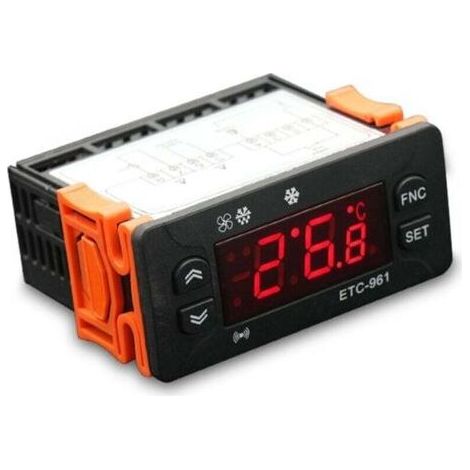 Thermostat régulateur de température avec contrôle de l'humidité, thermomètre hygromètre et alarme pour réfrigération, capteur 220V (1/4)