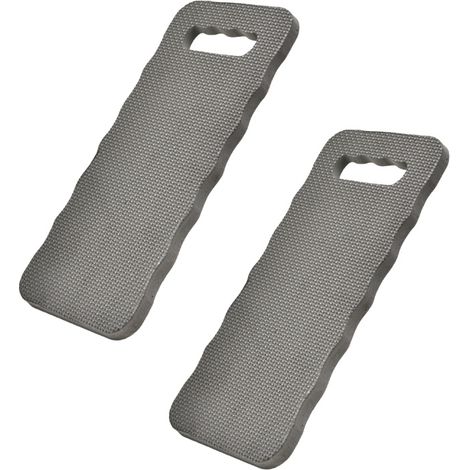Lot de 2 genouillères de jardin, imperméables, épaisses, multifonctionnelles et antidérapantes (gris)
