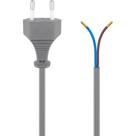 Goobay 51346 cable de transmisión Gris 1,5 m CEE7/16 (1/2)