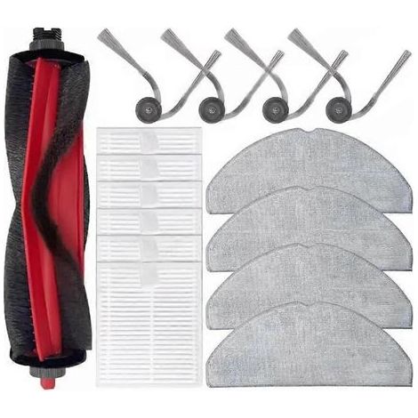 Lot de 15 pièces de rechange pour aspirateur Roborock Q7 M5/Q7 M5+/Q7 L5/Q7 L5+/Q7 TF/Q7 TF+/Q7B/Q7T Plus : brosse, filtre et chiffon de nettoyage.