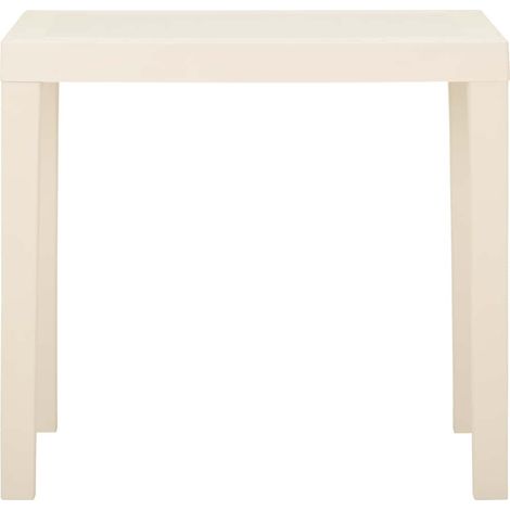 Maison Exclusive - Mesa de jardín de plástico blanca 79x65x72 cm (1/5)