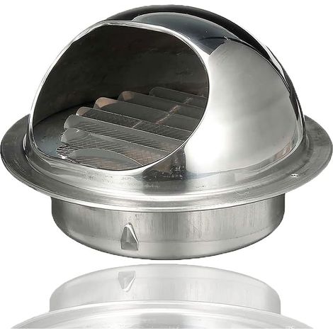 Stainless Steel Round Air Vent Grille for Outdoor Wall Vent Grille Flap Cover Vent Grille 80mm (1/5)