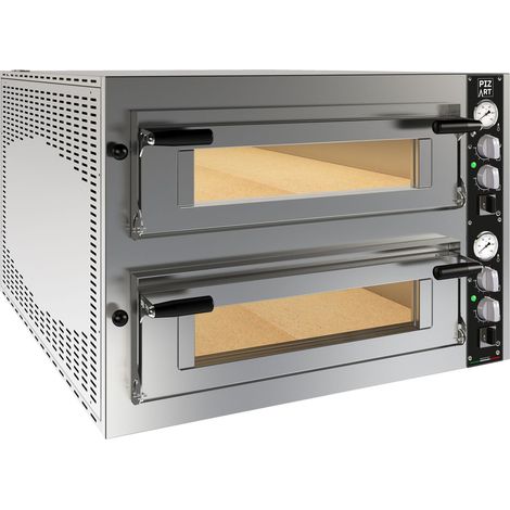 FOUR A PIZZAS ELECTRIQUE - 2 CHAMBRES - 700X700X150 MM - D350 MM - L2G