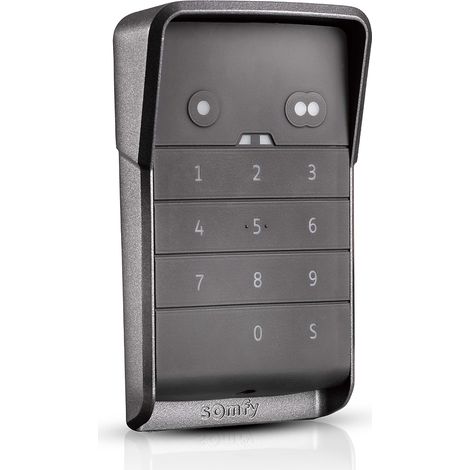SOMFY 1870919 - Clavier à code 2 Premium io - Pour ouvrir un moteur io de portail et/ou porte de garage avec un code (1/2)