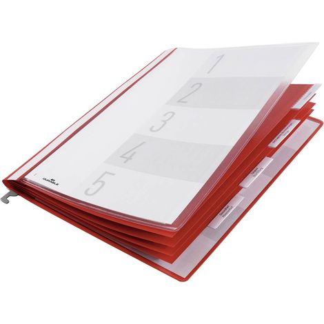 Durable Fascicolo personale 255403 255403 Numero di suddivisioni:5 Rosso 1 pz. (1/4)