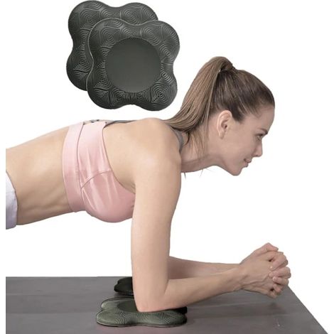 Genouillères de yoga extra épaisses, accessoires et protections pour genoux et coudes pour femmes et hommes, tapis de yoga antidérapants noirs (1/4)