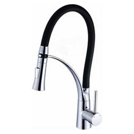 Grifo de Cocina K2O Splash 25x8x43cm Grifo Monomando con Caño Giratorio 360° y Extraíble, Agua en 2 Funciones y Aireador