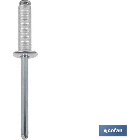 Pack mit 500 Aluminium-Rivets 4,8 x 16 mm