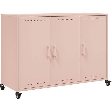 Maison La Vie - Buffet Salon Moderne - Meuble de rangement - rose 100,5x39x72 cm acier bu4996