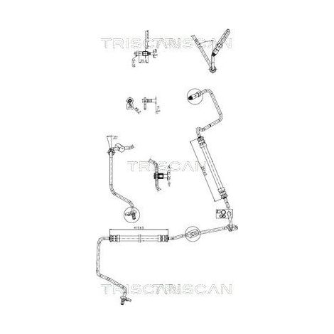Tuyau hydraulique, direction TRISCAN 8516 28012 PEUGEOT 4020.SZ