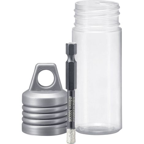 KWB DIAMANT FORET POUR PERCEUSE À CARRELAGE POUR PERCEUSE, SCIE CLOCHE AVEC TROU E 6.3, COURONNE DE FORAGE DIAMOND 6 MM (1/4)