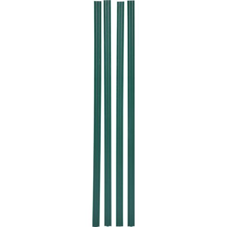Lame de clôture en HDPE haute densité, à verrouillage inférieur, double paroi avec ailettes, pour grillage, hauteur 4 pieds, couleur verte. (1/5)