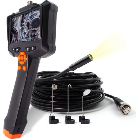 Telecamera endoscopica di ispezione Inskam G30-10m con schermo LCD Full HD da 4,3" e cavo da 10 m, grado di protezione IP67.