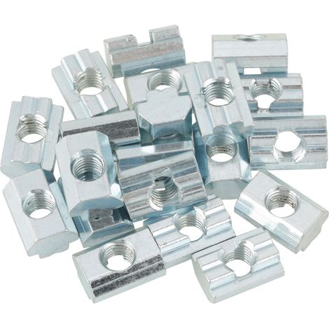 Zinc Plated Carbon Steel Sliding T slot Nut for Aluminum Profile Accessories (M8)