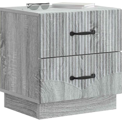 Maison Exclusive - Armadio da Notte 2 pcs Grigio Sonoma 43 x 34,5 x 44,5 cm (1/5)