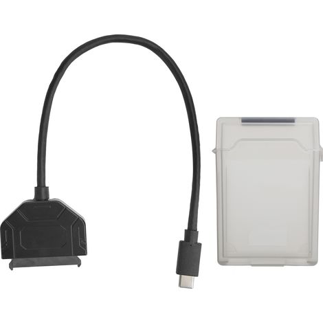 Boîtier Disque Dur Sata - Adaptateur Usb 3.0 Type C 10 Gbps - Pour Ssd Hdd 2.5 Pouces - Gris (1/5)