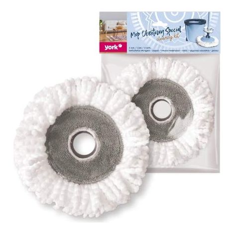 Recharge en Microfibre Haute Performance Tête de Rechange pour Balai Rotatif Ultra Absorbante et Réutilisable pour Tous Types de Sols Carrelage Parquet Marbre Lot de 1 Blanc (1/3)