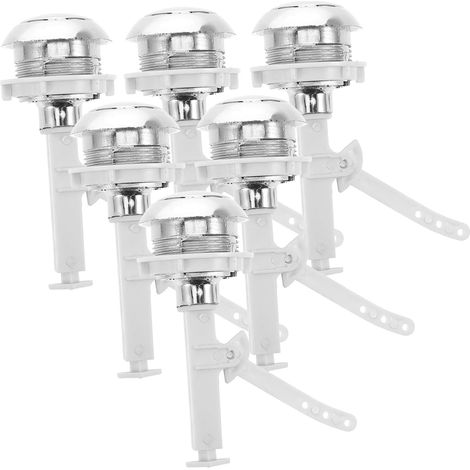 Bouton du Réservoir de Toilettes 38mm Argenté, Lot de 6 (1/5)