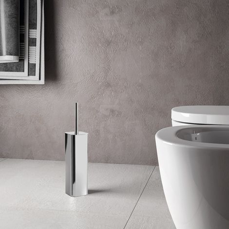 Gedy Jack porta scopino wc da terra con ciuffo in setole cromato codice prod: 000013341300000