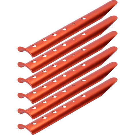 6 piquets de tente en aluminium en forme de U pour terrains meubles, camping et plage (1/5)