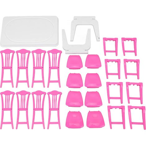 Table de Salle à Manger et Chaises pour Maison de Poupée, Ensemble Miniature Innovant 1:16, Décoration de Maison de Poupée, Modèle 2 (1/5)