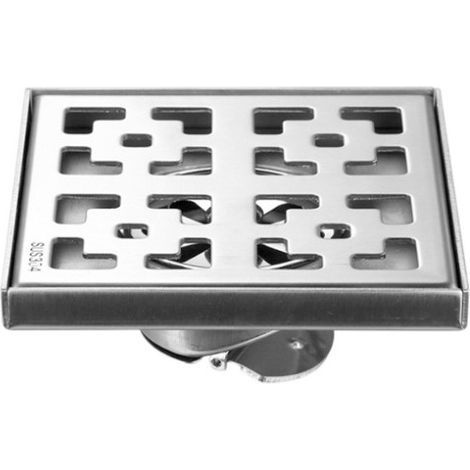 (10x10cm)Siphon douche à l'italienne Drain de sol Garden 304 en acier inoxydable Grand drain de sol extérieur (1/4)