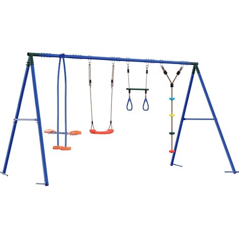 Maison Exclusive - Set di Altalene per Esterni Multicolore Acciaio e PE (1/5)