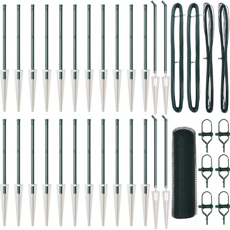 Maison Exclusive - Schweißdrahtzaun mit Spikes 50 x 1 m (B x H)