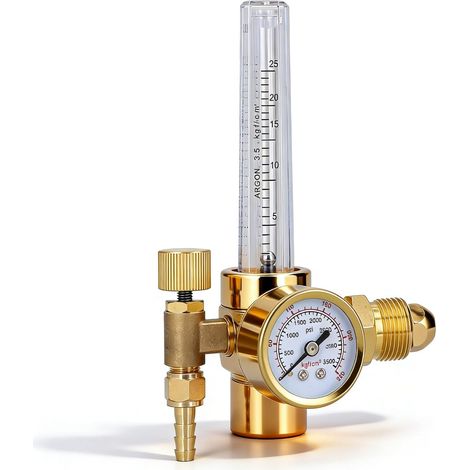 CO2 Régulateur De Pression, Détendeur Gaz Reducteur De Pression Débitmètre Régulateur De Gaz Laiton Manomètre Régulateur De Pression D'argon Pour MIG TIG Soudage (1/5)