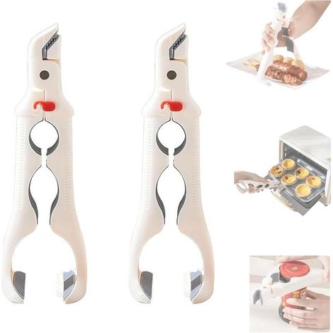 Due clip in silicone multifunzionali 3 in 1. Per riscaldare il cibo, isolanti termici, adatte al microonde. Ideali per le cucine da campeggio. (1/5)