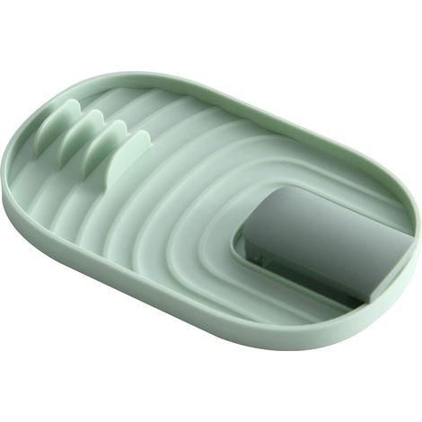 Support Pour Couvercle De Casserole - Support Pour Cuillère Et Écumoire - Pour Table De Cuisinière En Verre Ou Plan De Travail - Vert - 1 Pièce (1/5)
