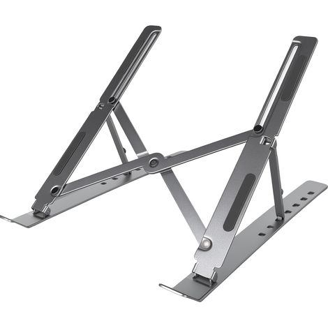 Laptop Stand for Desk, Aluminum Metal Macbook Stand. Computer Riser for Desk, Portable Foldable Adjustable Notebook Holder, Compatible with 25.4-39.62 cm Laptops, Ipad (1/5)