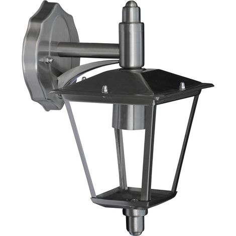Applique murale extérieure descendante Inox E27 - Ampoule Max 40W - Protection IP44