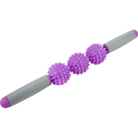 Beyamis Bâton de yoga, rouleau musculaire, balle à picots anti-cellulite pour le dos, les bras, les épaules et les jambes (violet) (1/5)