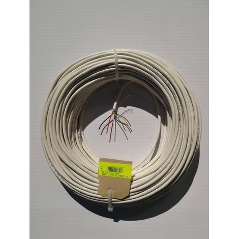 Cavi 50 metri cavo allarme schermato 6 conduttori di cui  4x0,22 mm &432x0,5 mm fa-12/b50
