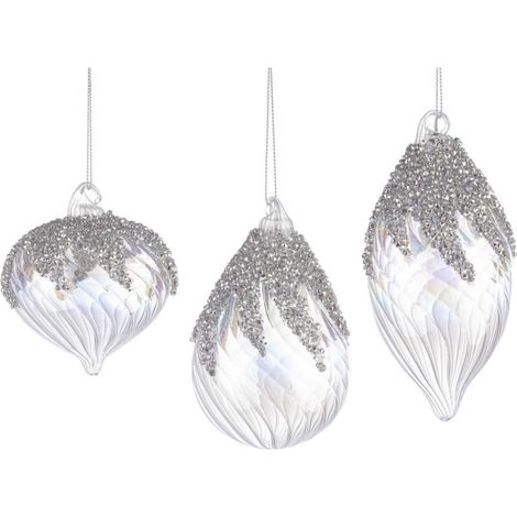 PENDAGLIO TRASPARENTE IRIDESCENTE VETRO BIZZOTTO SWING ASSORTITO PREZZO CAD UNO