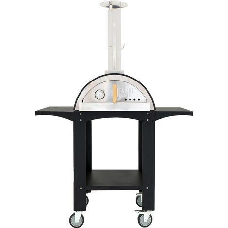 Forno da tavolo per pizza all'aperto 35cm in Acciaio Inox Postazioni di Preparazione Portatili in Legno
