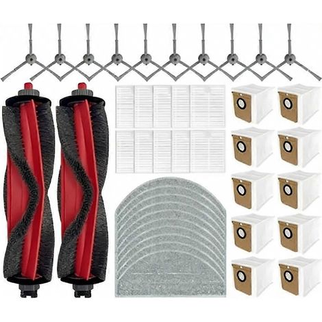 Zubehör- und Ersatzteilset für den Saugroboter DEERMA S30 / DEM-S30: Filter, Staubbeutel und Reinigungsset.