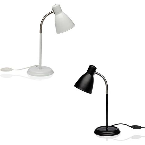 Lampada da tavolo snodabile regolabile luce da lettura con piantana in metallo per ufficio camera da letto - colorigenerali: NERO (1/5)