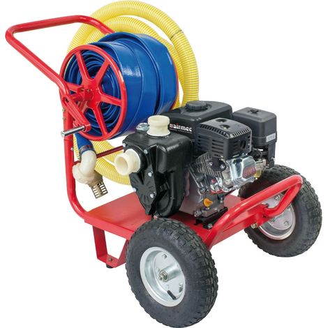 AIRMEC LH2-T MOTOPOMPA con carrello e tubo MOTORE LONCIN 6,5 HP BENZINA