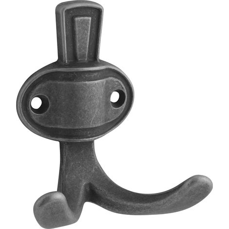 Mantelhaken Corvo Breite 67 mm, Höhe 76 mm, Zinkdruckguss eisen brüniert (1/3)