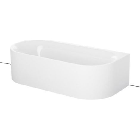 BetteLux Oval Silhouette I Vorwand-Badewanne, 2 Rückenschrägen,