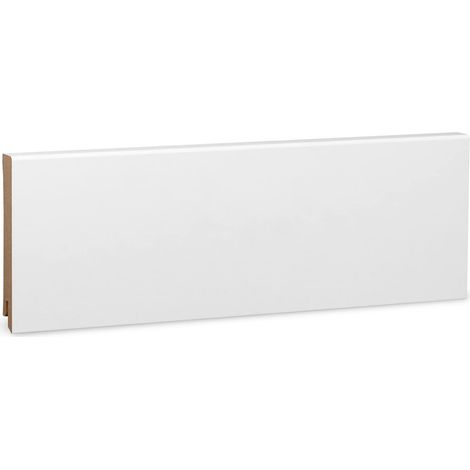 KGM Sockelleiste Modern weiß MDF foliert 16 x 100 mm 2,4 m