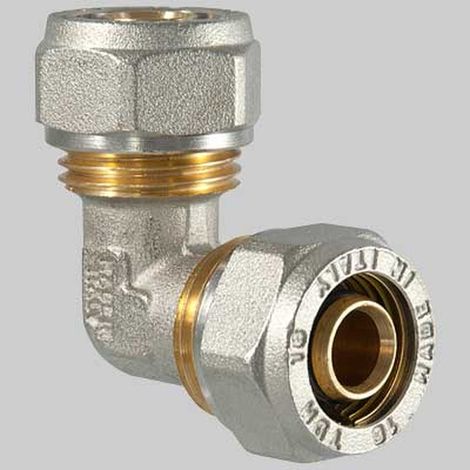 Raccordo a compressione curvo doppio - 16 x 16